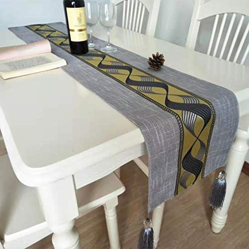 和風 グレー テーブルランナー クリスマス用セット綿 リネンル製キッチンマット おしゃれ テーブルウエア シンプル 北欧風 食卓飾り プレースマット お食事マット レストラン用 防汚断熱 丸洗いok 滑り止め 綿麻布製敷 Color Blue Size 33 240cm B0zzpfky