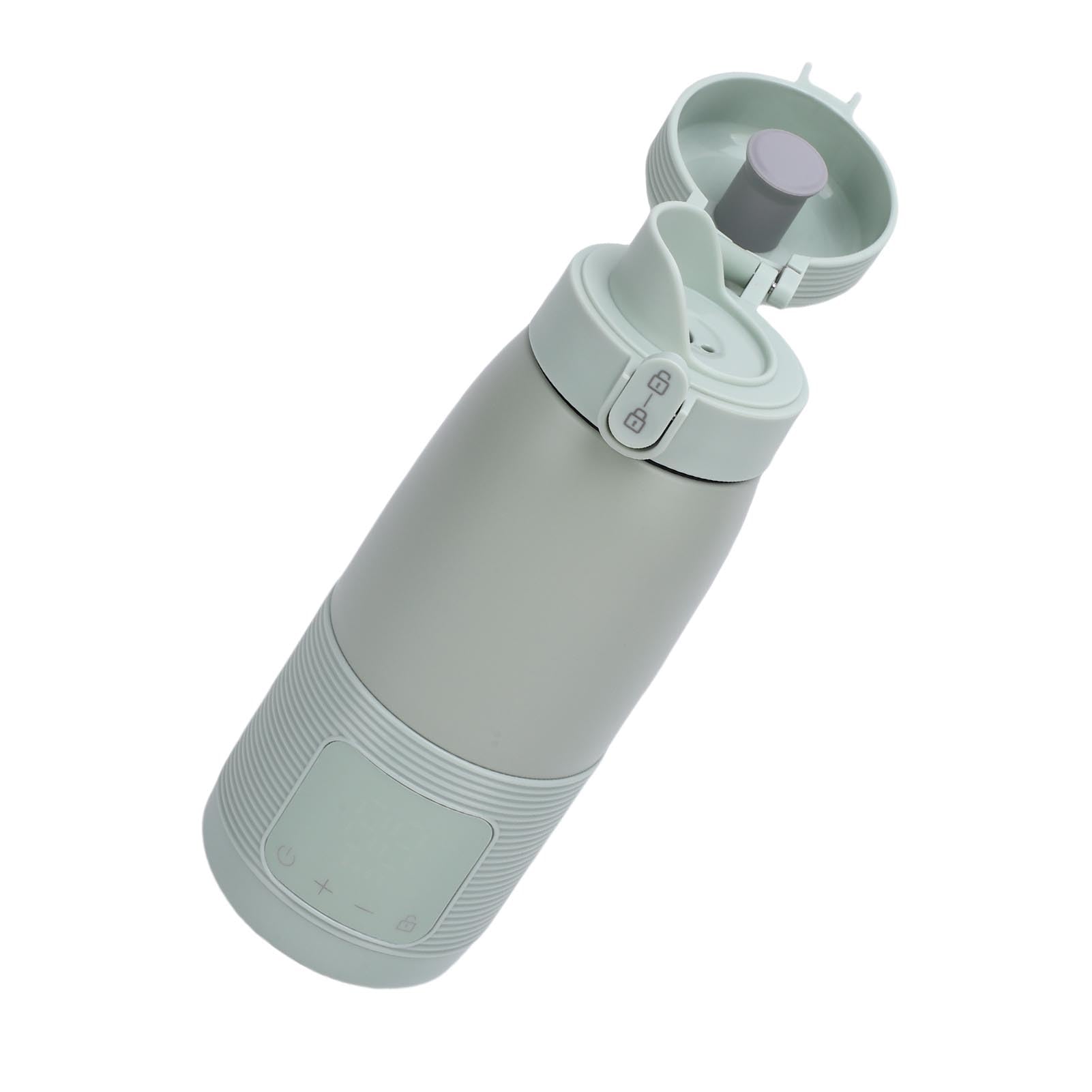 Generic Chauffe-Lait sans Fil à Chauffage Rapide, Fonctionne à Piles pour Les Voyages, Chauffe-biberon Rechargeable pour Le Camping en Acier Inoxydable (350 ML 5000 mah)