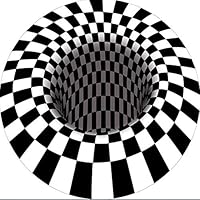 3D Optical Illusion Deurmat voor Inkom, antislip, voor binnen en buiten, decoratief tapijt voor entree, V, 50 x 80 cm