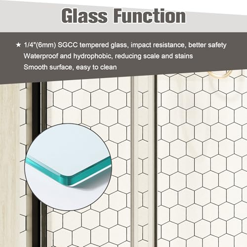 Dvasovio 44-48 Inch X 72 Inch Sliding Shower Door thumb #3