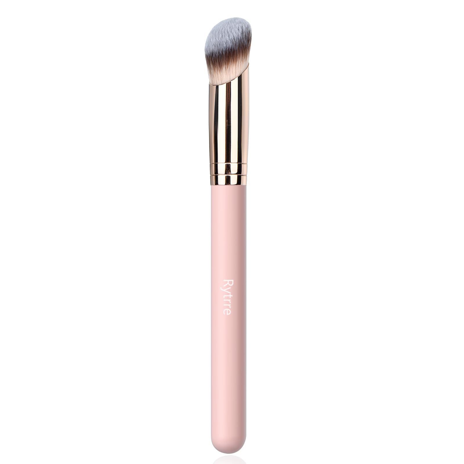 Angled Concealer Brush Kabuki Makeup Brush for Beauty Makeup Liquid Cream Powder Blending Buffing Stippling (Pink, P-270S)
