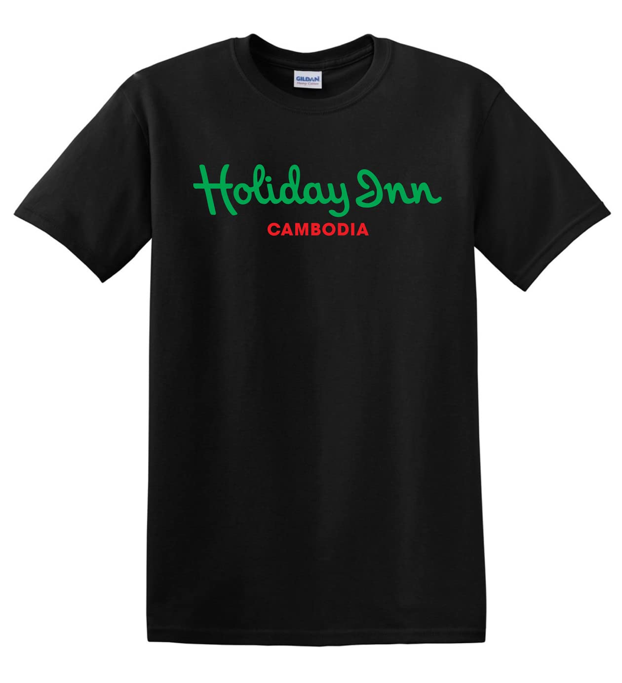 Revolutionary Tees Holiday Inn Cambodia Dead Kennedys Holiday in Cambodia Heavy Cotton t-Shirt Black