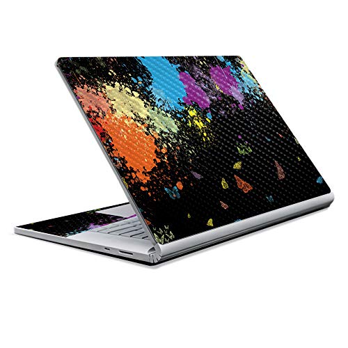 Image of MightySkins Carbon Fiber Skin for Microsoft Surface Book 2 13 inch (2017) - Splatter,Protective, Durable Textured Carbon Fiber Finish,Easy to Apply, Remove, and Change Styles,