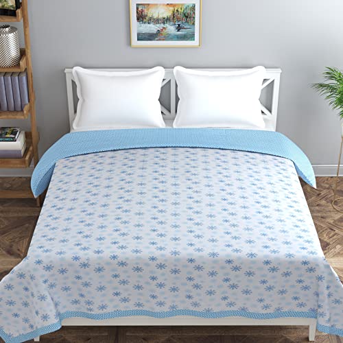 Image of Florida Blue Colour AC Blanket Single Dohar (146 X 220 cm)