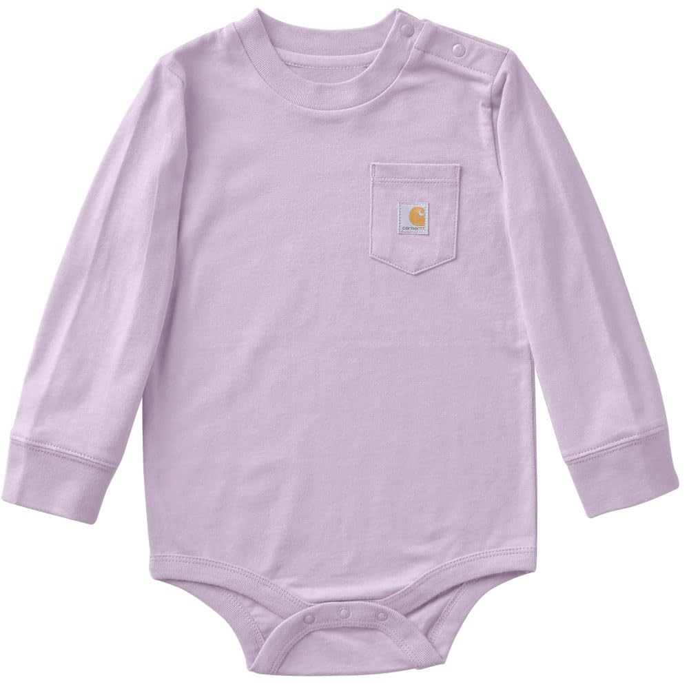 Carhartt Long-Sleeve Pocket Bodysuit 3 Months Thistle