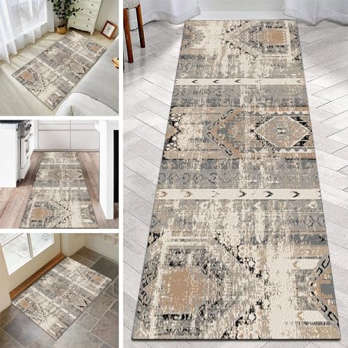 XEIJAYI Tappeti da corridoio, tappeti da corridoio lunghi e stretti, tappeti da corridoio lavabili in lavatrice con retro in gomma, tappeti da corridoio antiscivolo for interni(60x100cm/2ftx3.3ft)