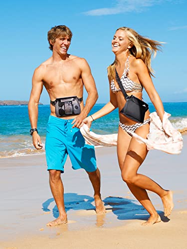 Image of HEETA 2 /3 /4 Pack Waterproof Pouch with Waist Strap, Screen Touchable Dry Bag with Adjustable Belt for Phone Valuables for Kayaking, Swimming, Snorkeling, Boating, Fishing, Surfing & Beach