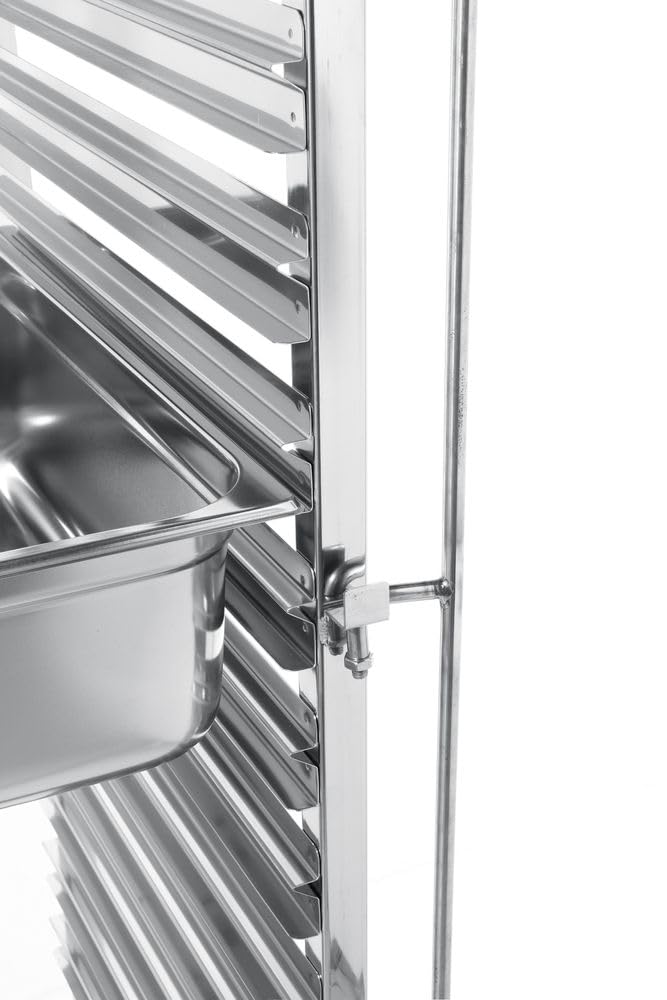 HENDI Carro bandejero, 15 x GN 1/1, Capacidad de Carga 150 kg, 440x610x(H) 1710mm, Acero Inoxidable