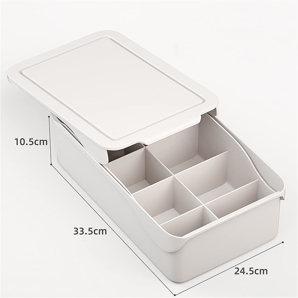 Organizer per Armadio a 10 Griglie per Calze Scatola portaoggetti per Biancheria Intima separata per la casa Organizzatore per cassetti Reggiseno per Vestiti (B 10,5 * 24,5 * 33,5 cm)