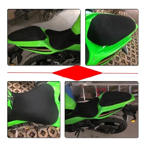 Housse en maille 3D haut de gamme pour selle Kawasaki Ninja 500 - 4