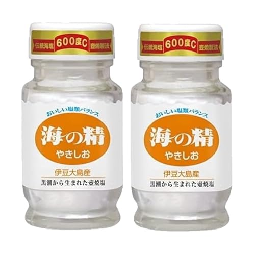 2個セット 海の精 やきしお 塩 本体 60g 食卓瓶 焼塩 焼き塩 国産 ヤキシオ 海水塩 ミネラル 自然塩 食塩 しお 詰め替え 詰替 詰め替え用 調味料 伊豆大島 自然海塩 ミネラルたっぷり 本格焼き塩