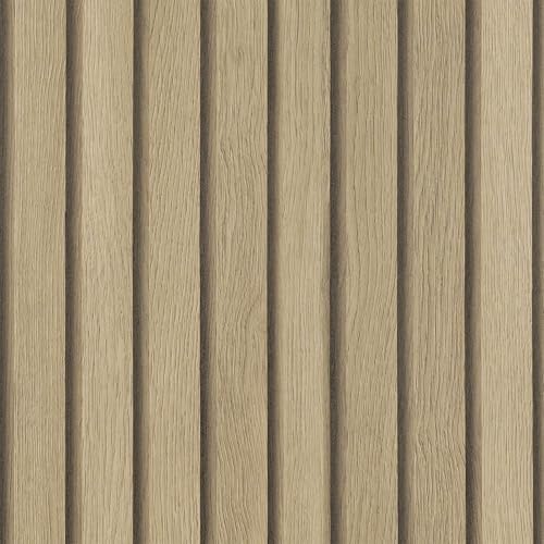 LACHEERY Papier Peint Effet Bois 3D Tapisserie Autocollante Murale Salon 40cm x 200cm Papier Peint Adhesif Mural Marron Clair Brun Vinyle Rouleau Autocollant...