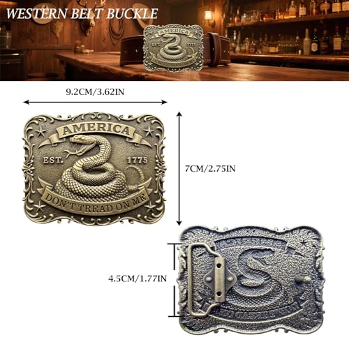 Cowboy Belt Buckle for Men Women Vintage Rodeo Texas Map 1836 Longhorn bull Western Belt Buckles