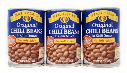 3 Pack of Original Chili Beans In Sauce Mrs Grimes The Experts Since 1902 (15oz No Salt Added)