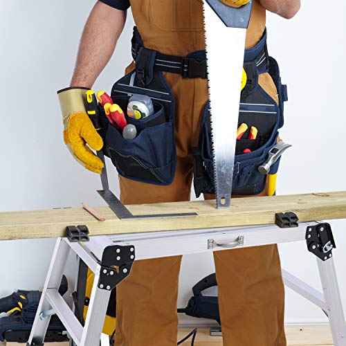 Aluminum Work Platform | Portable Folding Aluminum Step Ladder,Non-Slip Feet, Durable Construction, Easy to Store &Transport -for Washing Vehicles, Cleaning Works, Decorating etc[US Stock] - Thumbnail 6