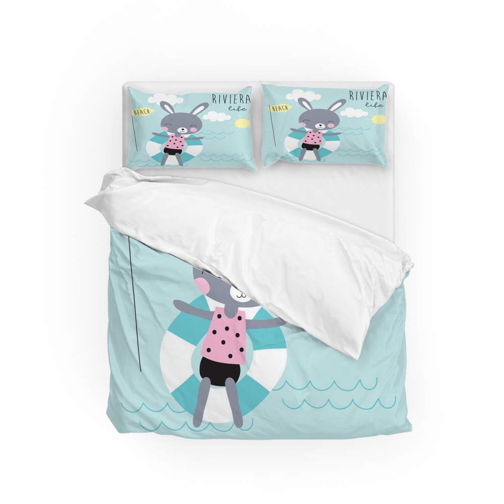 Housse de couette souple de qualité hôtel King parure de lit microfibre CHEHONG