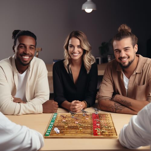 Juego de mesa Horse Racing con caballos de metal miniatura 6
