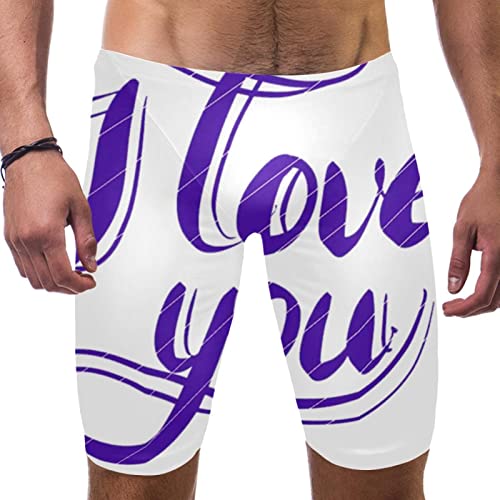 Short de bain pour homme violet multicolore au motif lettre original taille S