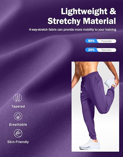G Gradual Men's Joggers Lightweight Athletic Workout Pants with Pockets Stretch Track Running Sweatpants for Men Gym Sports4
