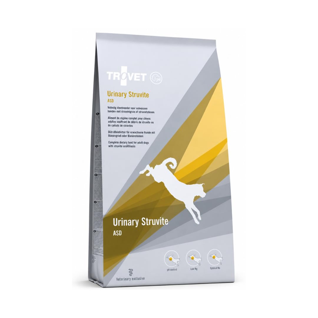 Trovet Urinary Struvite ASD Trockenfutter | 12,5 kg | Diät-Alleinfuttermittel für Adulte Hunde zur Unterstützung bei Struvitkristallen | Niedriger Kalium- und Magnesiumgehalt