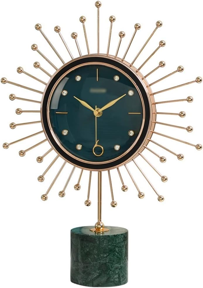 卓上時計 大理石製ヴィンテージデスククロック リビングルーム ホーム