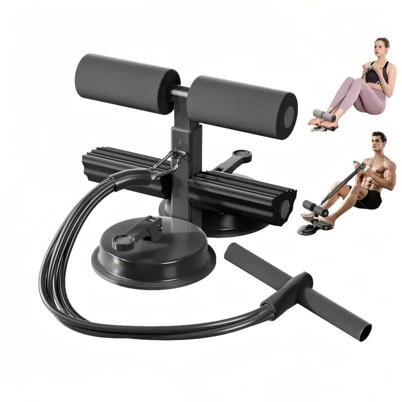BHAVYATA™ Home Fitness Sit-Up Bar with Ankle Support, Portable Adjustable Sit-Ups Assistant Device, Self-Suction, Abdominal Leg Muscle Training Device