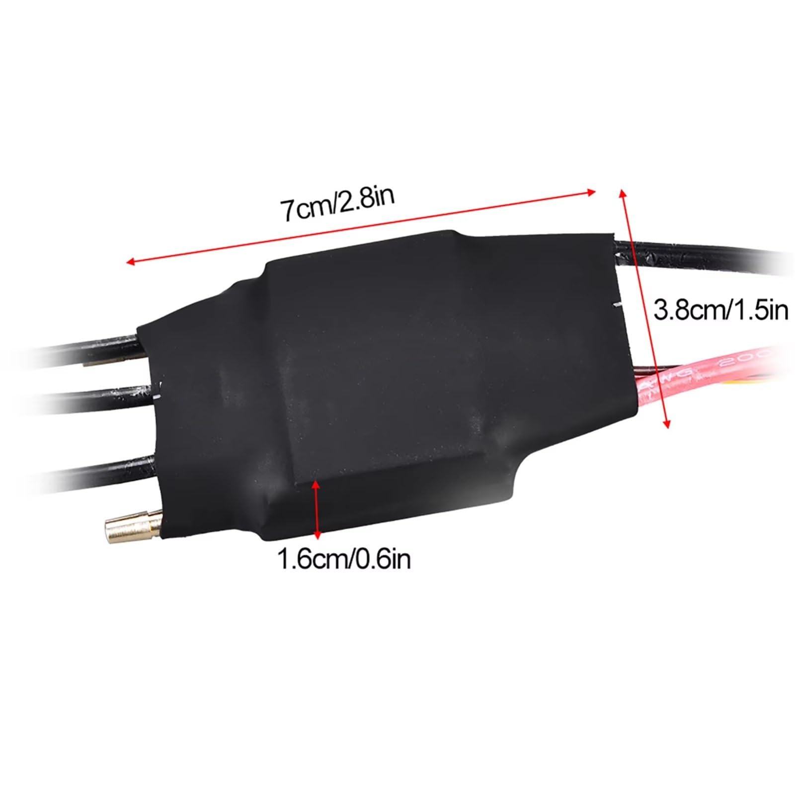 para Controlador Velocidad Eléctrico Refrigeración por Agua ESC Sin Escobillas 60A con 5V/3A UBEC RC Modelo Accesorio Modificado Orugas Repuesto RC Controlador ESC
