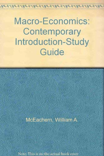 Study Guide (Macro) for Economics: A Contempora... 0538855223 Book Cover