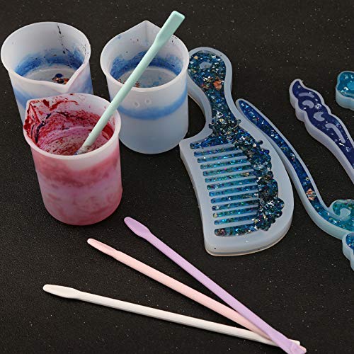 SAVITA 6 stuks 16cm Siliconen Roerstaafjes, Gezichtsmasker Roerstaafjes Staafjes voor het Mengen van Hars, Epoxy, DIY Ambachten Maken (6 Kleuren) - Image 7