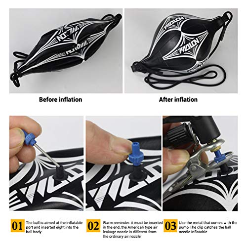 Doppelendball für das Boxtraining, Langlebige Materialien, Elastisches Seil, Universeller Speedball mit Pumpe (Rot)