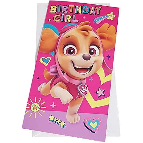 Paw Patrol Birthday Card for Girls Cover