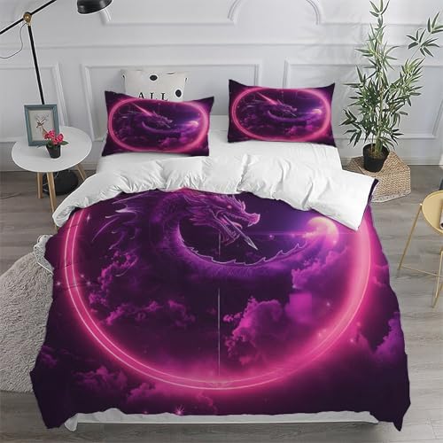 Housse de couette Wild Animals Super King 260x220cm Purple Dragon avec 2 taies - 6