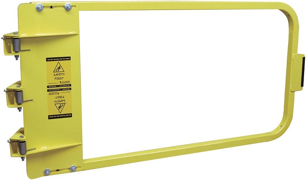 LSG-40-PCY Ladder Safety Gate Mild Carbon Steel, Powder Coat Yellow, Fits Opening 38-3/4" to 42-1/2", Each