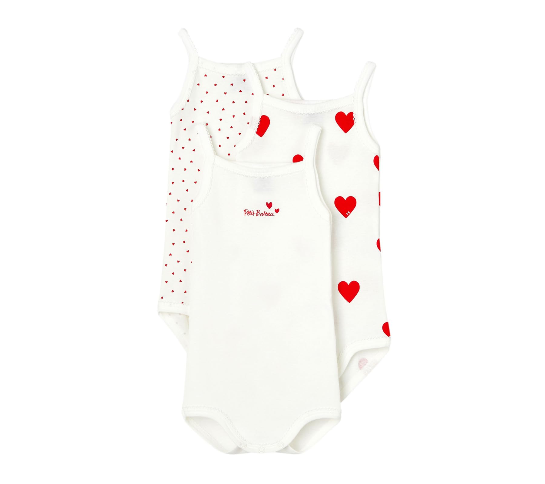 Petit Bateau Baby MädchenTrägerbody (3er Pack) , Variante 1, 24 Monate