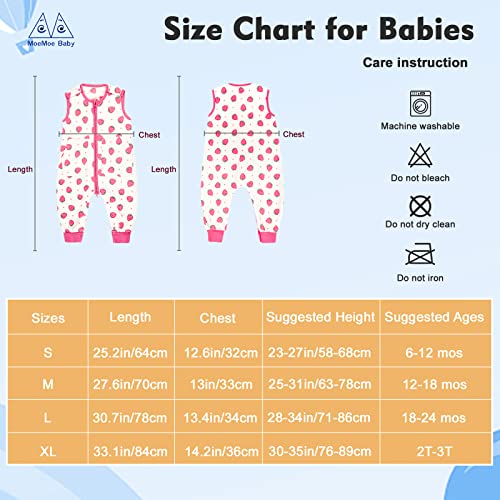 Moemoe Baby Toddler Sleeping Sack Fleece Sleep Sack With Feet 1.0 Tog Sleep Sack With Legs Sleeveless Wearable Blanket Baby #TOP4