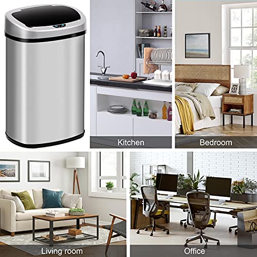 Caneca de Basura Automática Sensor Táctil Acero 50L miniatura 6