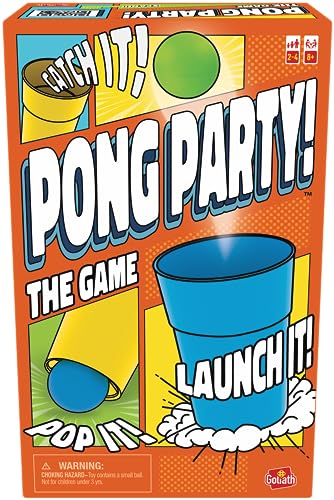 Goliath Pong Party, Gesellschaftsspiel für Kinder ab 8 Jahren, Partyspiel für 2 bis 4 Spieler
