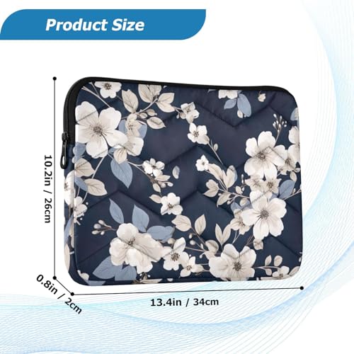 Funda Protectora para Portátil 13-14 Pulgadas Negra Floral miniatura 3
