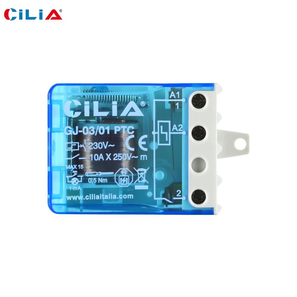 Relé 1no 4 Secuencias Relais CILIA GJ03-04 230V CILIA Relé De Impulsos 1NO/4 Secuencias 2NO, Interruptor/conmutador 230 Interrupteur Séquences 230v Bornes Brújula Contactos Agni Ce