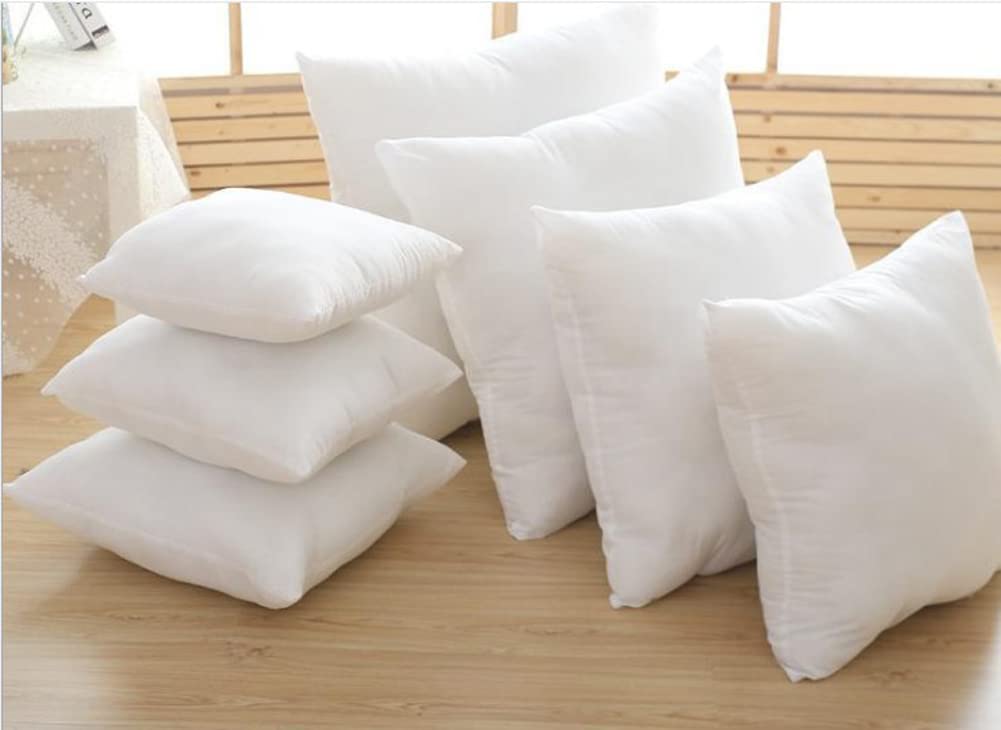 Cojín interior de relleno hipoalergénico, relleno de almohada cuadrado para sofá/sofá, comodidad de núcleo de almohada de rebote de la espalda, relleno de fibra hueca de color blanco