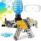 Electric Gel Ball Blaster - Automatic Splatter Ball Blaster & 10 x 500 Water Beads & Goggles, Water Blaster High Speed Launch Shooting Outdoor Team Games for Kids Adults Boys Girls Ages 12+