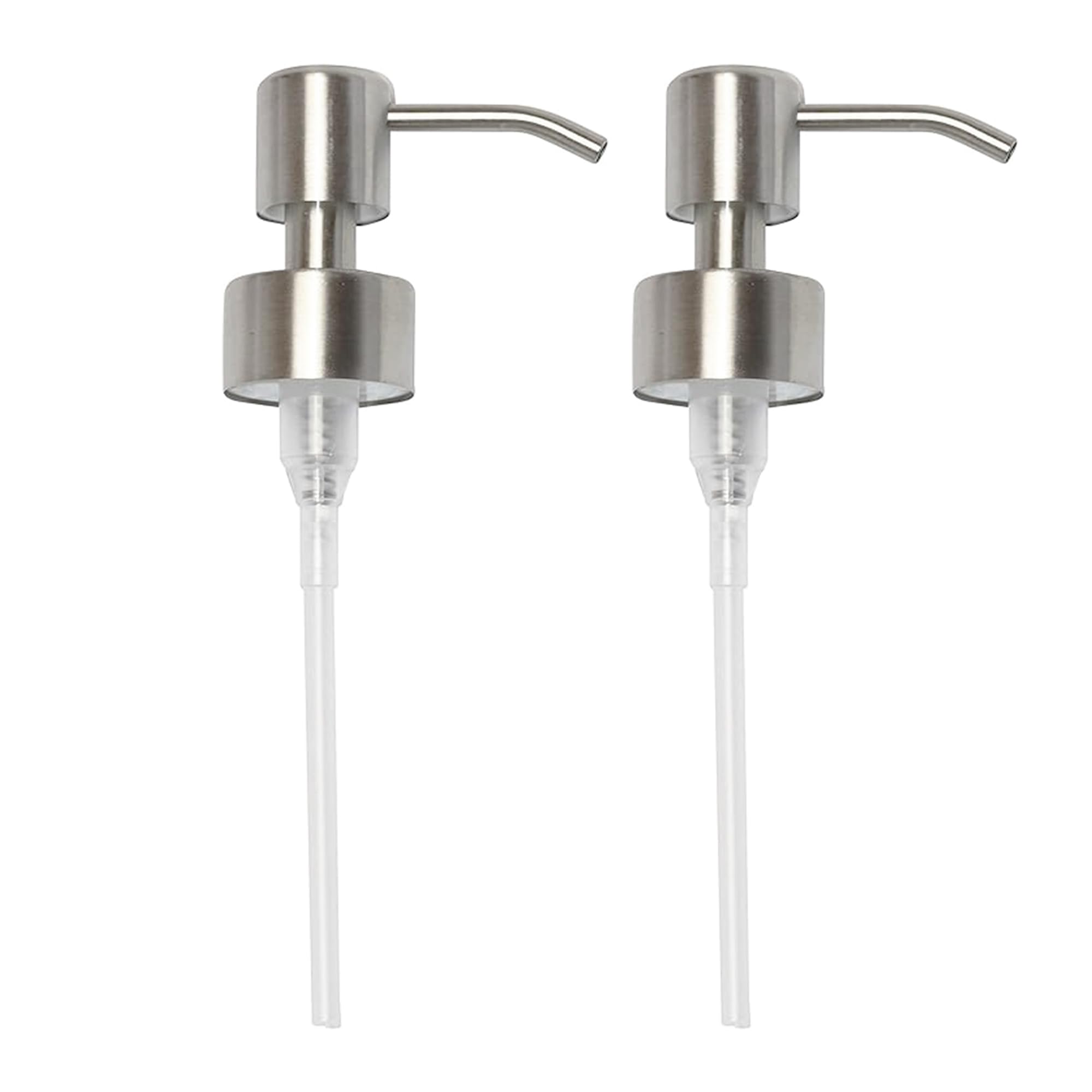 Kapitan Edelstahl Seifenpumpe, Pumpkopf, Ersatzpumpe für 28 mm Gewinde Flasche Seifenspender (2, gebürsteter Edelstahl)