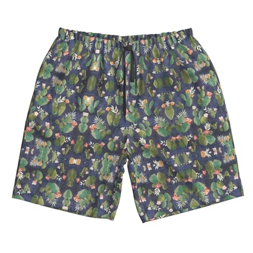 Pantalones cortos de playa CHAbu con cactus para hombre 6