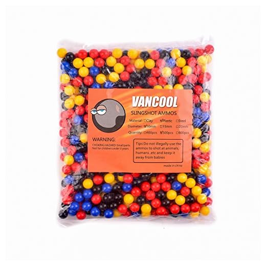 Vancool 3/8"(10mm) Professional Plastic Multicolor Slingshots Ammo,Multicolor Balls 500 per Pack