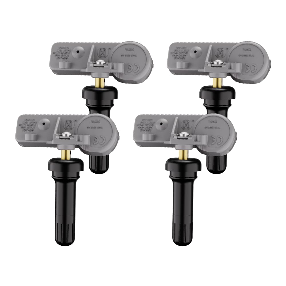 TPMS Sensor GM, 315Mhz Tire Pressure Monitoring System Sensor Compatible for Chevy Silverado Buick Cadillac GMC Pontiac Saturn Saab Replaces 13581558 13586335 13598771 13598772 Set of 4