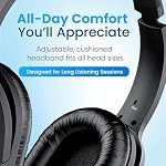 Philips Over Ear Wired Stereo Headphones for Podcasts, Studio Monitoring and Recording Headset for Computer, Keyboard and Guitar with 6.3 mm (1/4") Add On Adapter - Image 4