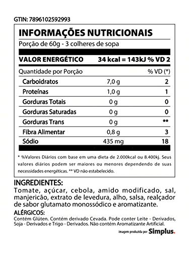 HEINZ - Molho de Tomate com Pedaços, Sabor Manjericão, Sachê 340g