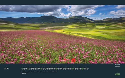 GEO - Augenblicke in der Natur 2026 – Wandkalender 58x36 cm, Poster-Kalender mit 12 Monatsblättern, deutschem Kalendarium & Spiralbindung, Reise- & Landschafts-Fotografie-Kalender