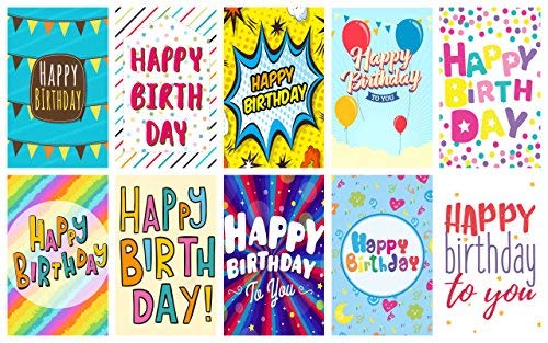20 Various Contemporary Birthday Cards & Envelopes by Greetingles. 10 Designs, new for 2022 Made in UK. Budget Range