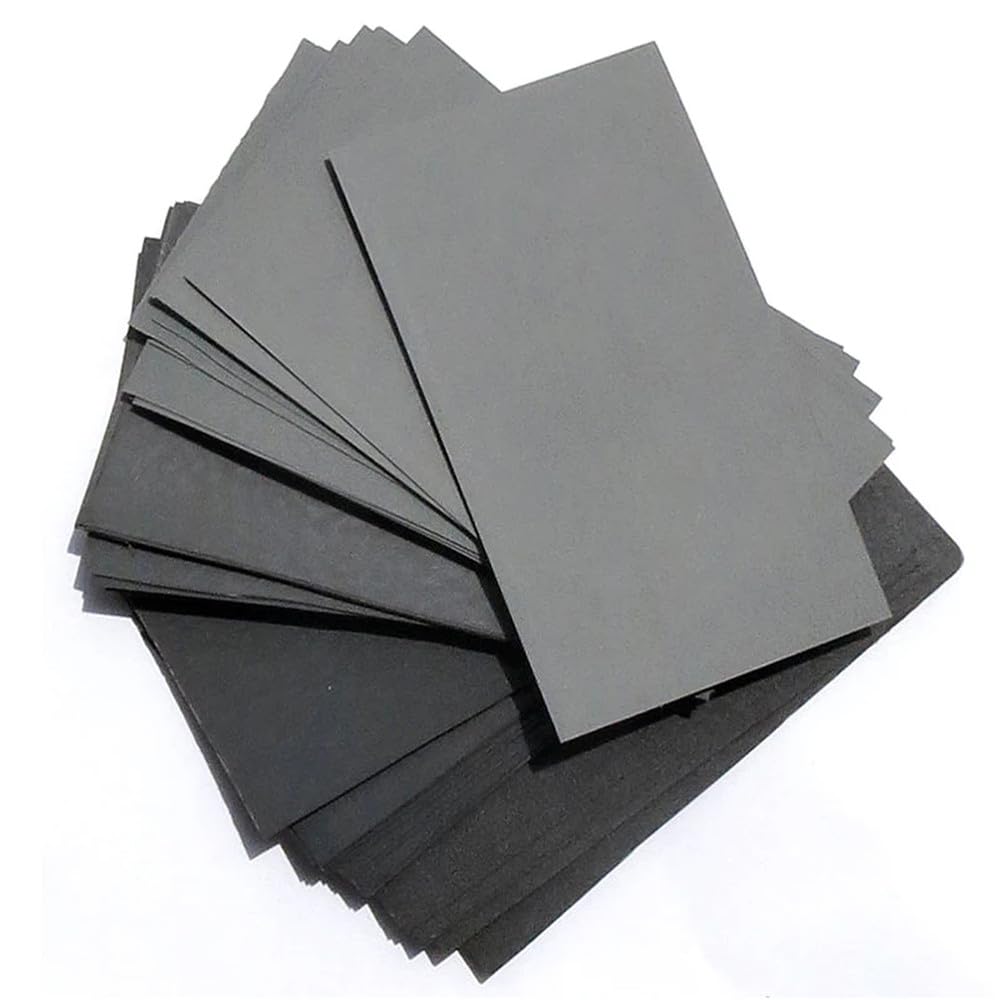 70 piezas de papel de lija húmedo y seco, grano 600/800/1000/1200/1500/2000/2500, hojas abrasivas para madera, muebles, pulido automotriz